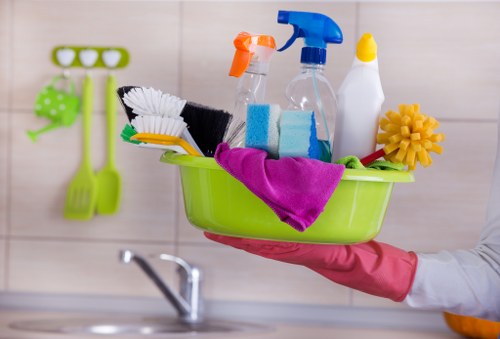 Local after builders cleaning team working in Belsizepark