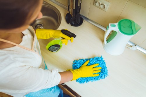 Sorting and removing household items during a local clearance job