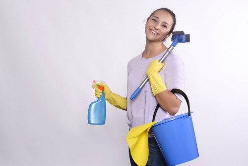 Cleaning products stored and handled safely